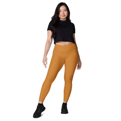 bronze-damen-v-bund-leggings-mit-taschen-v-bund-leggings-jlr-design-5 - JLR Design