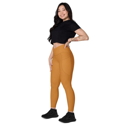 bronze-damen-v-bund-leggings-mit-taschen-v-bund-leggings-jlr-design-7 - JLR Design