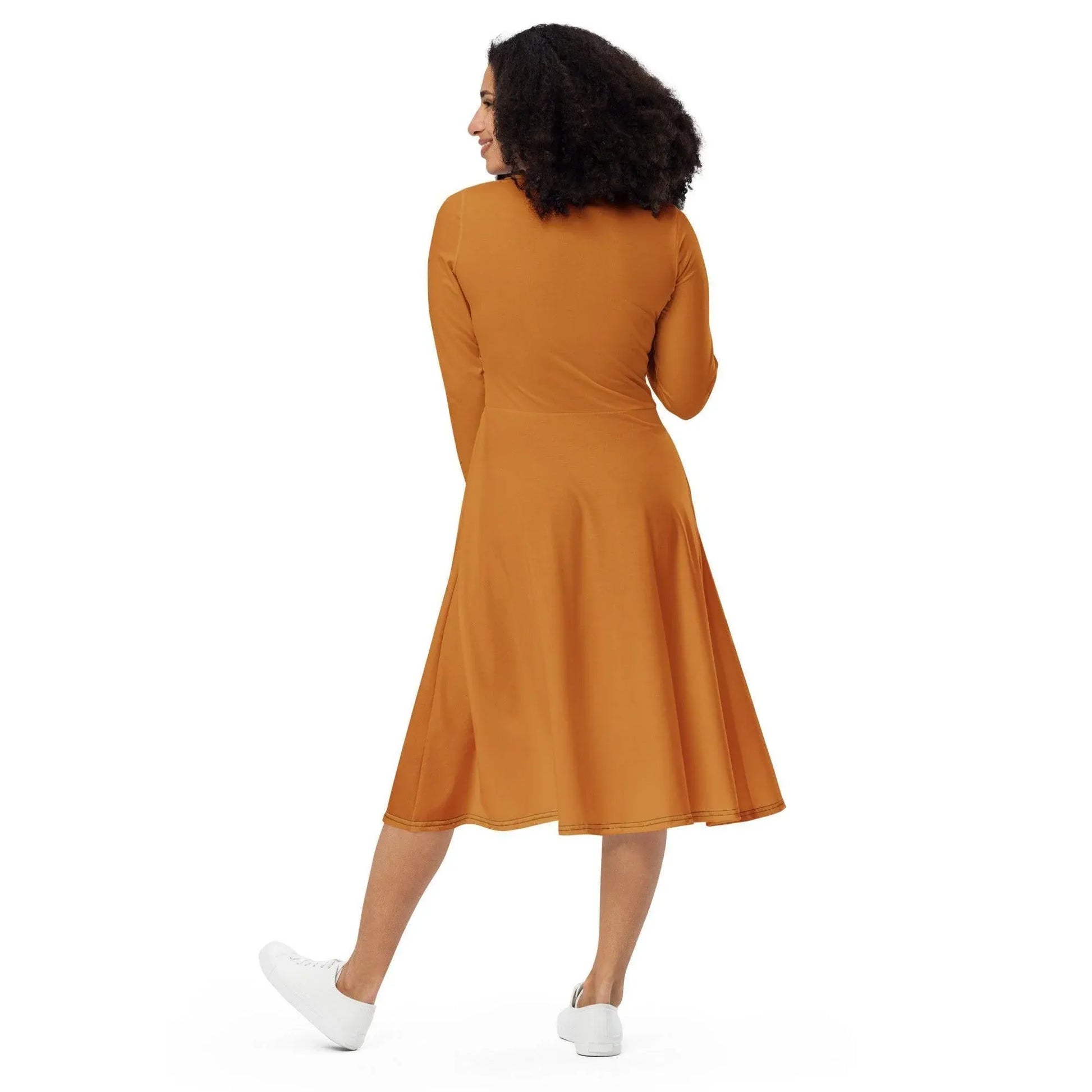 bronze-langarmliges-midikleid-midikleid-jlr-design-3 - JLR Design