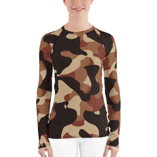 brown-camouflage-damen-rash-guard-rash-guard-jlr-design-1 - JLR Design