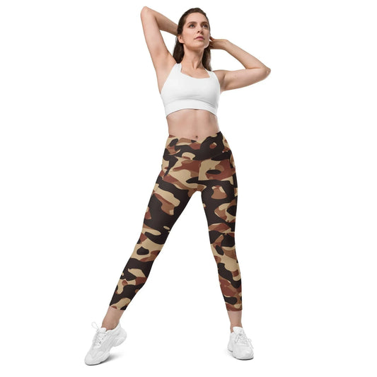 brown-camouflage-damen-v-bund-leggings-mit-taschen-v-bund-leggings-jlr-design-1 - JLR Design