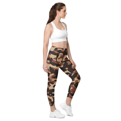 brown-camouflage-damen-v-bund-leggings-mit-taschen-v-bund-leggings-jlr-design-2 - JLR Design