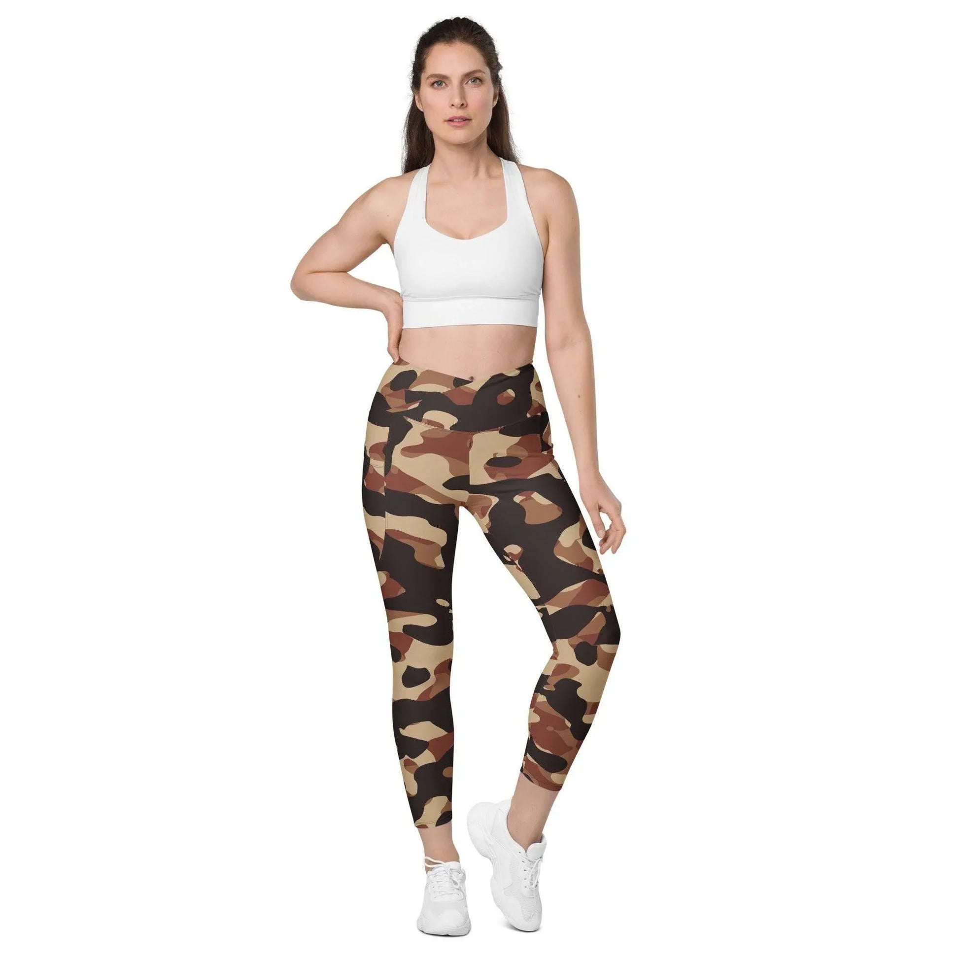 brown-camouflage-damen-v-bund-leggings-mit-taschen-v-bund-leggings-jlr-design-7 - JLR Design