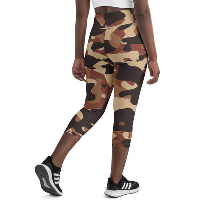 brown-camouflage-damen-yoga-capri-leggings-yoga-capri-leggings-jlr-design-1 - JLR Design