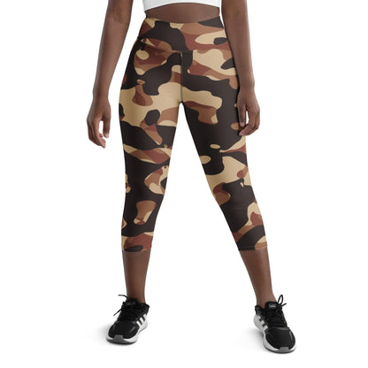 brown-camouflage-damen-yoga-capri-leggings-yoga-capri-leggings-jlr-design-2 - JLR Design