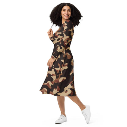 brown-camouflage-langarmliges-midikleid-midikleid-jlr-design-6 - JLR Design