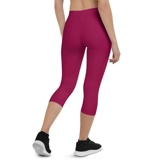 burgundy-damen-capri-leggings-capri-leggings-jlr-design-1 - JLR Design