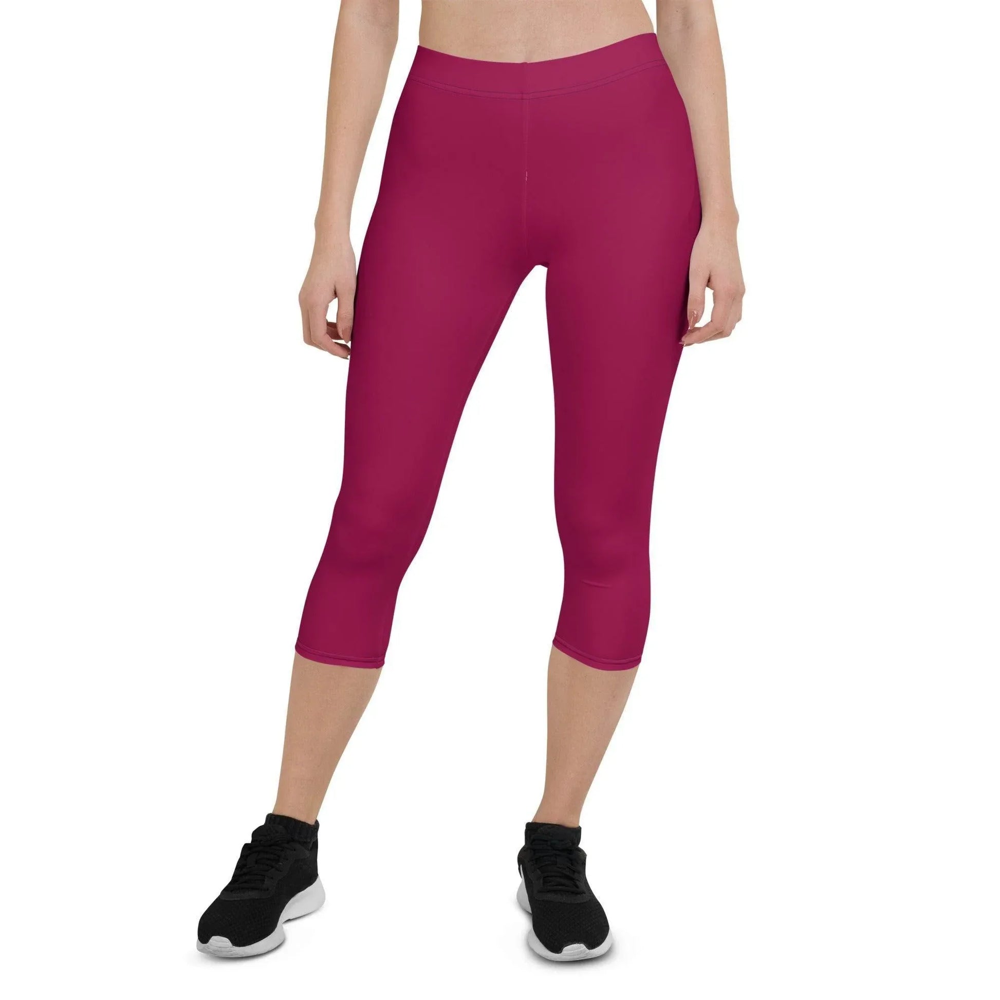 burgundy-damen-capri-leggings-capri-leggings-jlr-design-2 - JLR Design