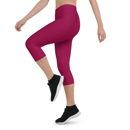 burgundy-damen-capri-leggings-capri-leggings-jlr-design-3 - JLR Design