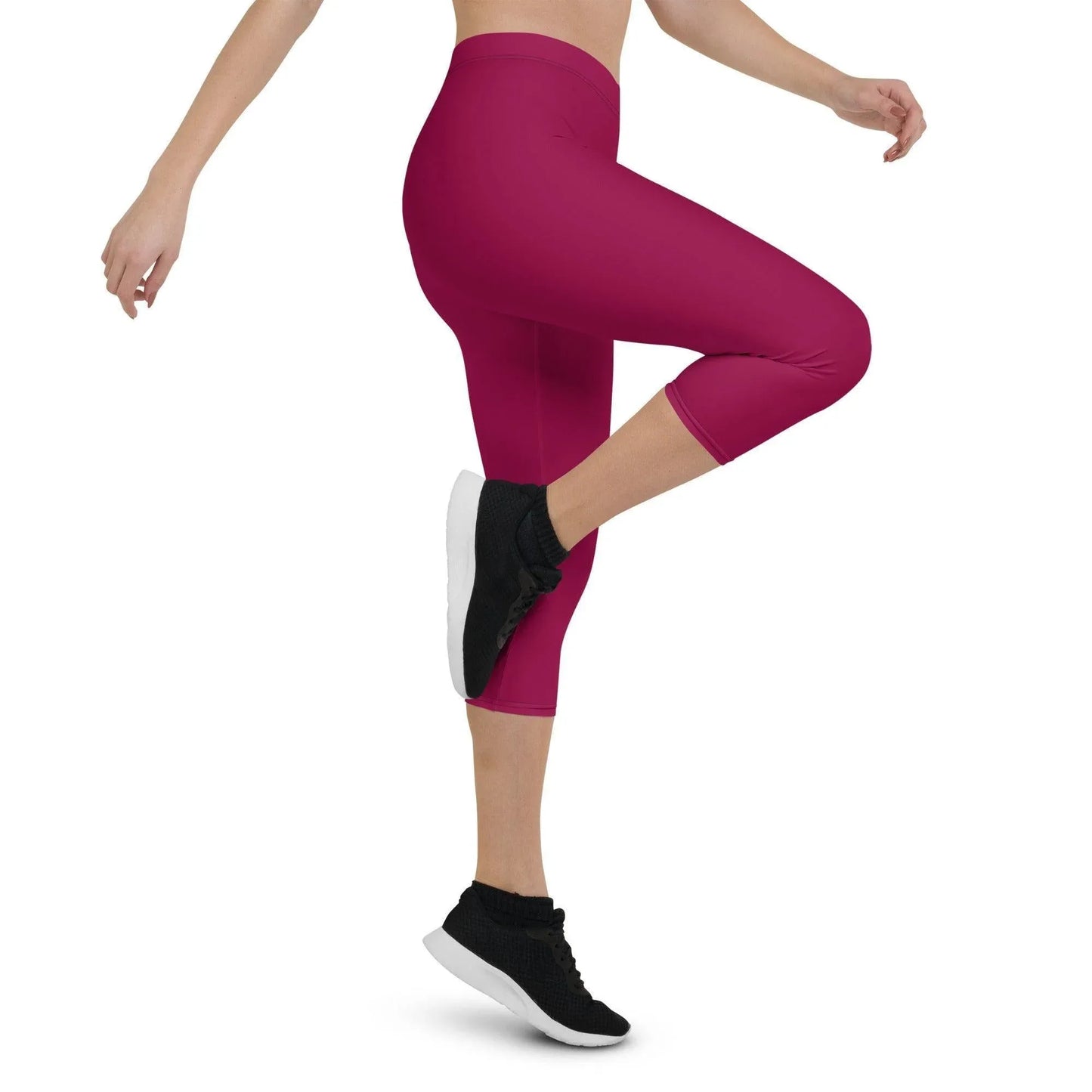 burgundy-damen-capri-leggings-capri-leggings-jlr-design-4 - JLR Design