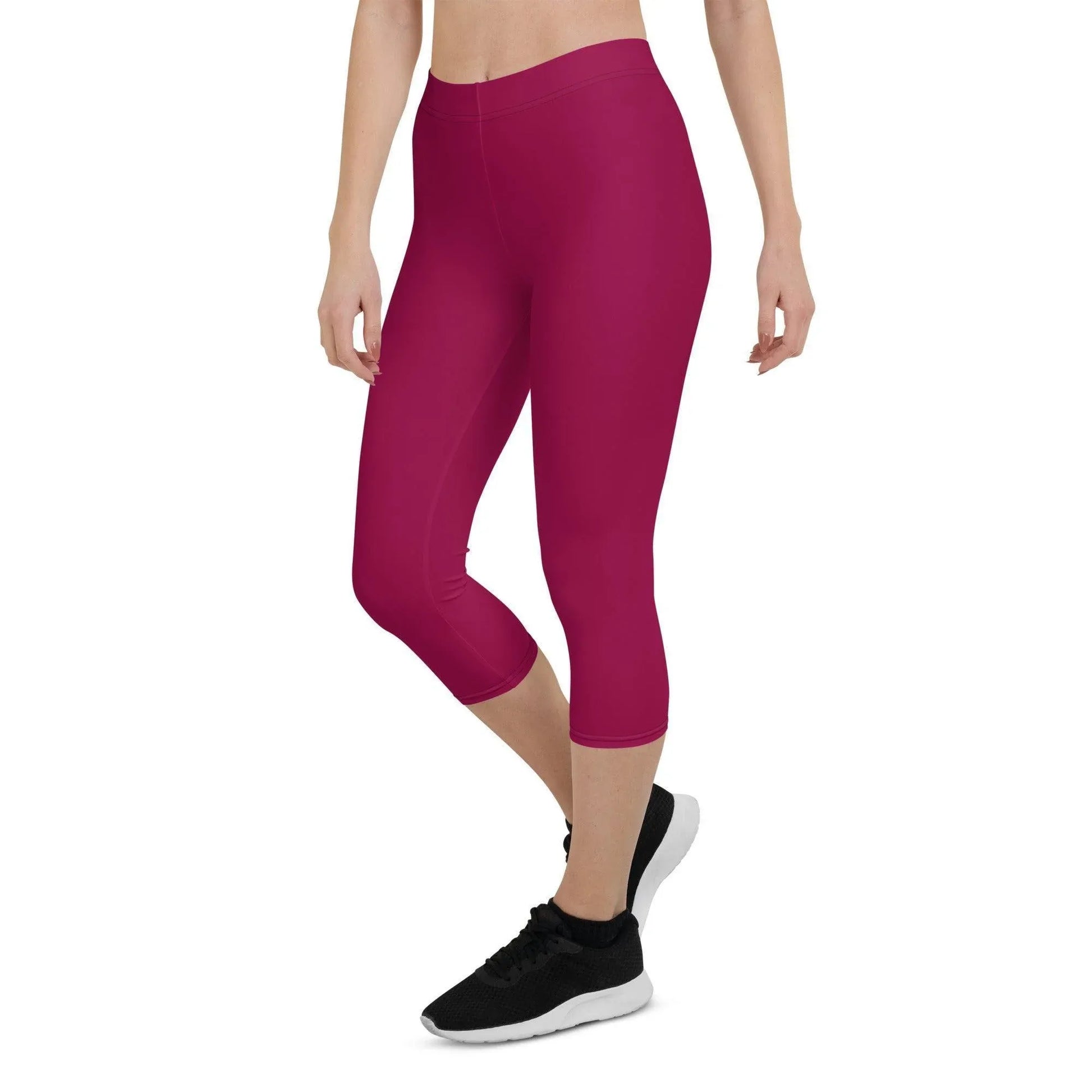 burgundy-damen-capri-leggings-capri-leggings-jlr-design-5 - JLR Design