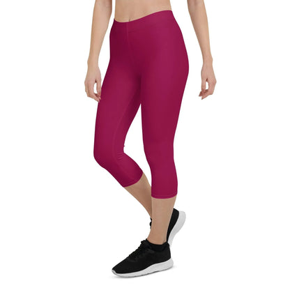 burgundy-damen-capri-leggings-capri-leggings-jlr-design-5 - JLR Design