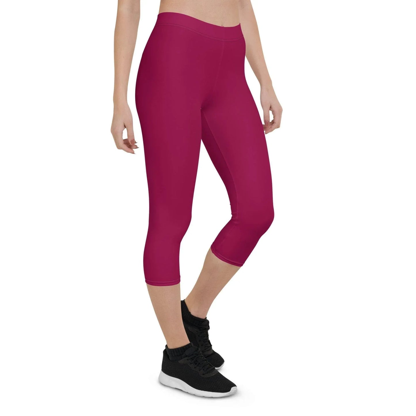 burgundy-damen-capri-leggings-capri-leggings-jlr-design-6 - JLR Design