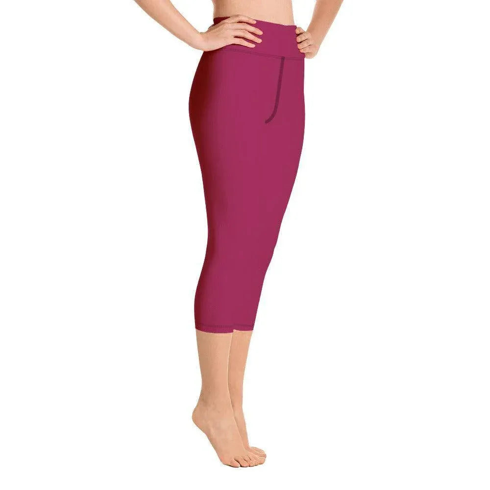 burgundy-damen-yoga-capri-leggings-yoga-capri-leggings-jlr-design-1 - JLR Design