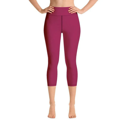 burgundy-damen-yoga-capri-leggings-yoga-capri-leggings-jlr-design-2 - JLR Design