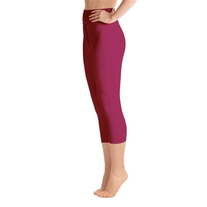 burgundy-damen-yoga-capri-leggings-yoga-capri-leggings-jlr-design-3 - JLR Design