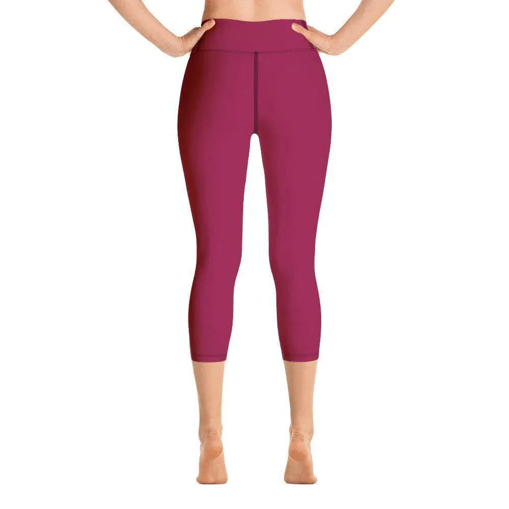 burgundy-damen-yoga-capri-leggings-yoga-capri-leggings-jlr-design-4 - JLR Design