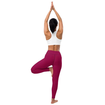 burgundy-damen-yoga-leggings-yoga-leggings-jlr-design-4 - JLR Design