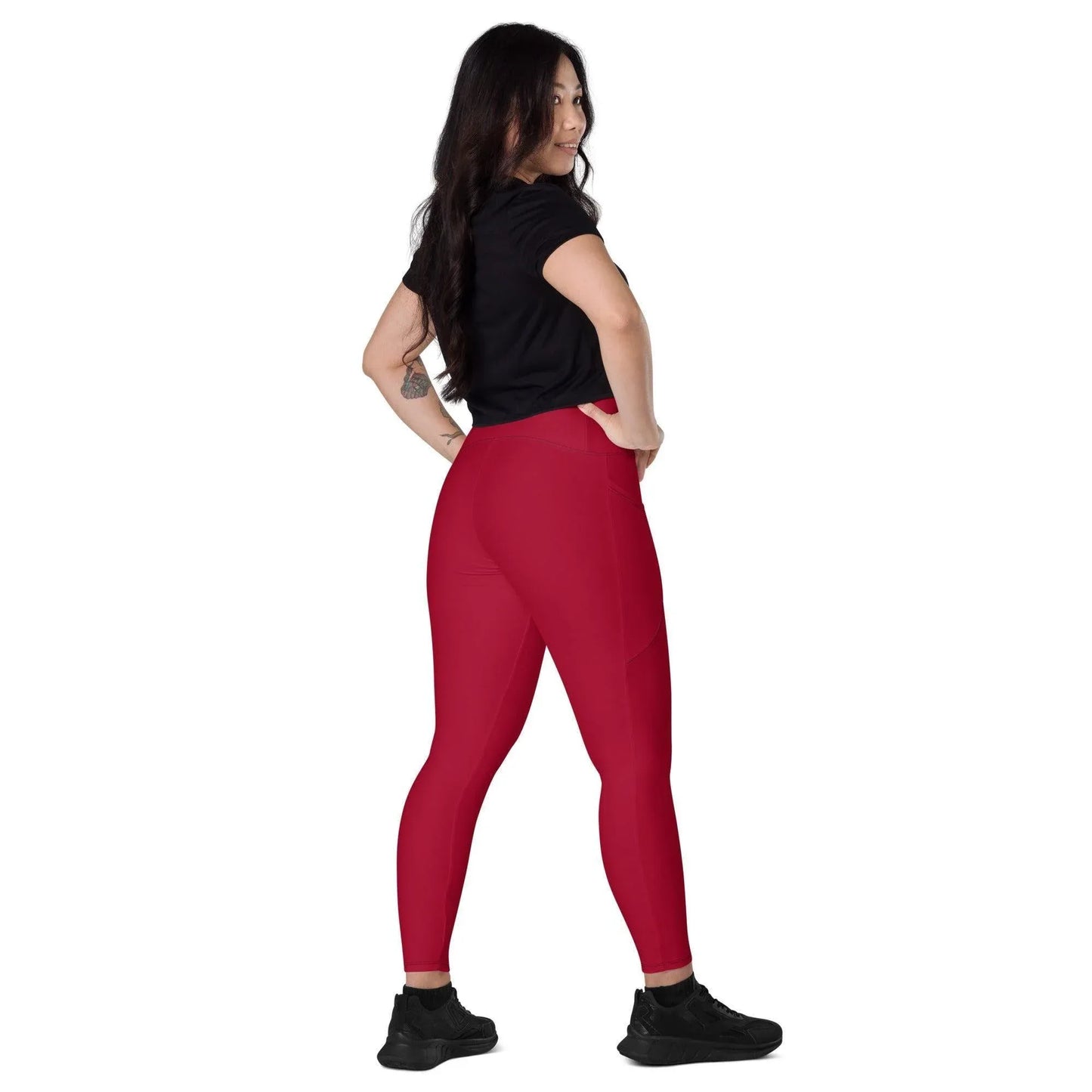 carmine-damen-v-bund-leggings-mit-taschen-v-bund-leggings-jlr-design-2 - JLR Design