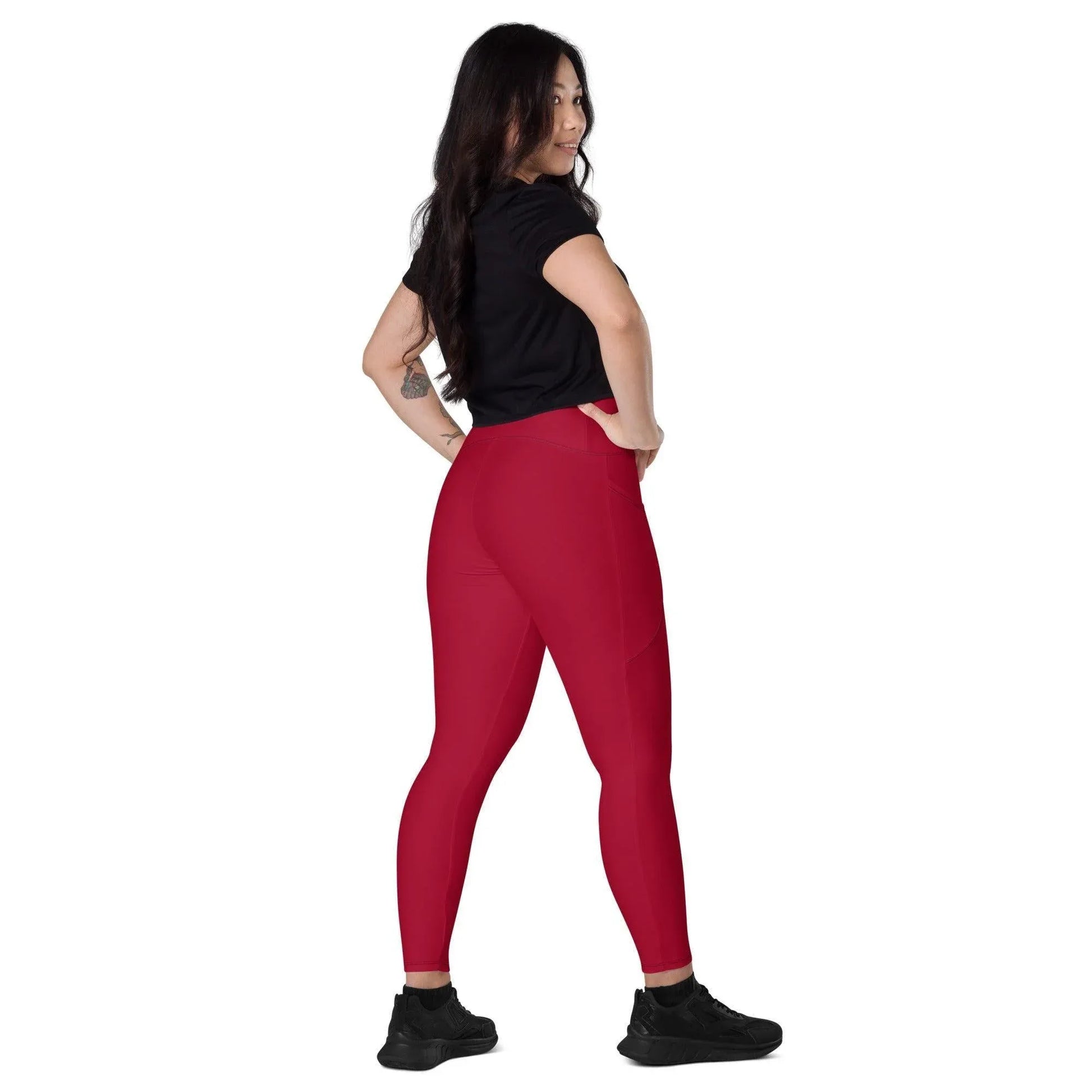 carmine-damen-v-bund-leggings-mit-taschen-v-bund-leggings-jlr-design-2 - JLR Design
