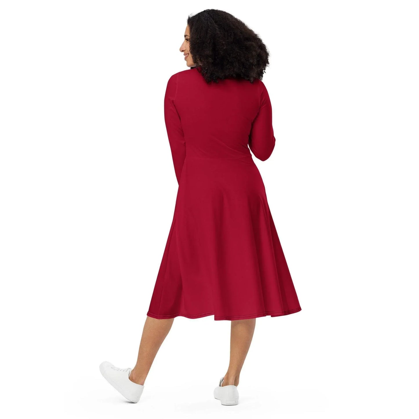 carmine-langarmliges-midikleid-midikleid-jlr-design-3 - JLR Design