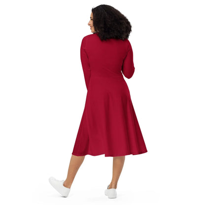 carmine-langarmliges-midikleid-midikleid-jlr-design-3 - JLR Design