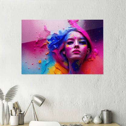 colorful-woman-metall-poster-60x40cm-metallposter-jlr-design-2 - JLR Design
