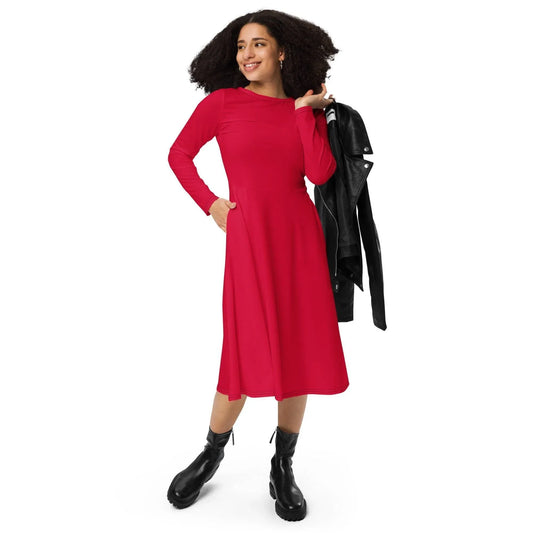 crimson-langarmliges-midikleid-midikleid-jlr-design-1 - JLR Design