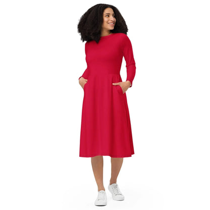 crimson-langarmliges-midikleid-midikleid-jlr-design-2 - JLR Design