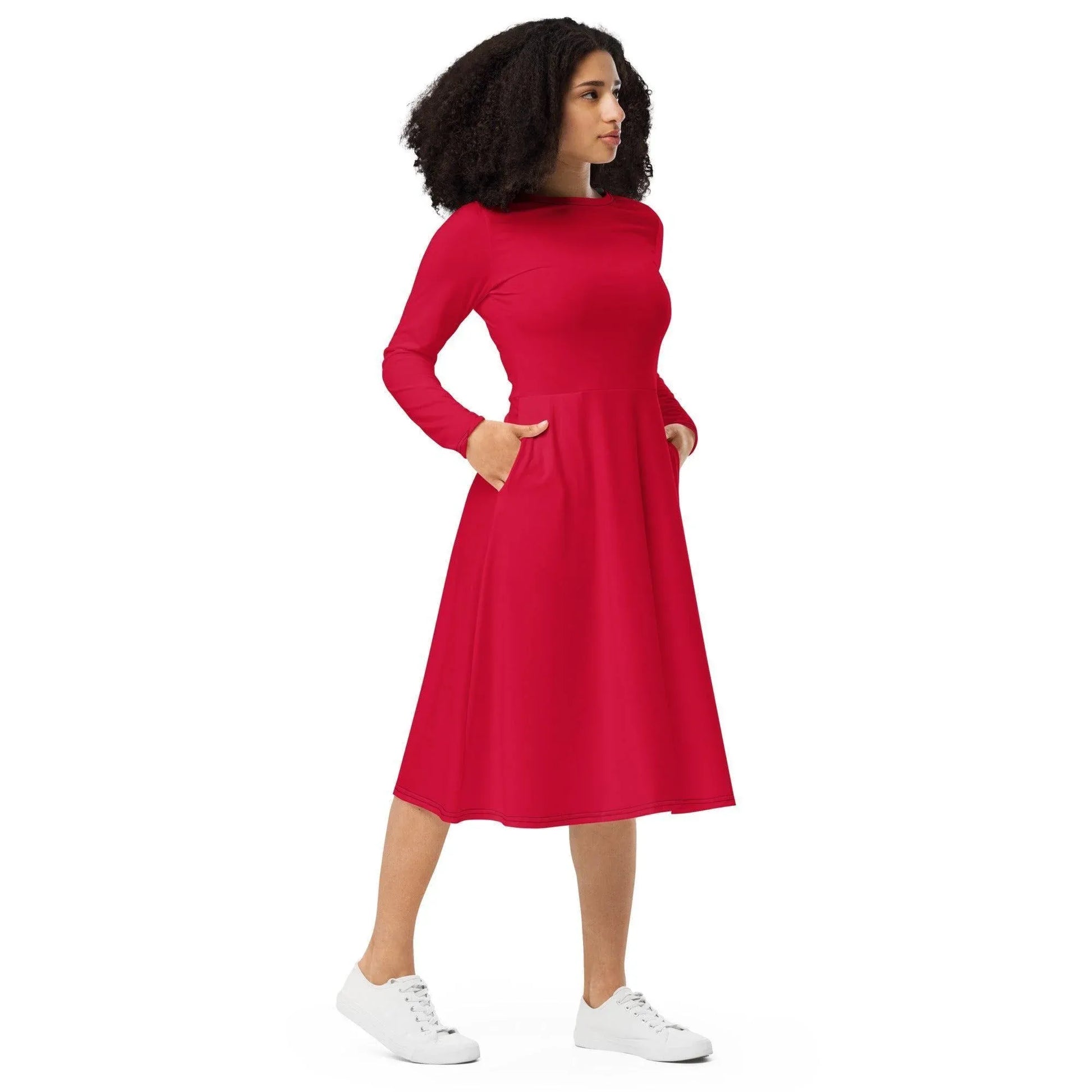 crimson-langarmliges-midikleid-midikleid-jlr-design-4 - JLR Design