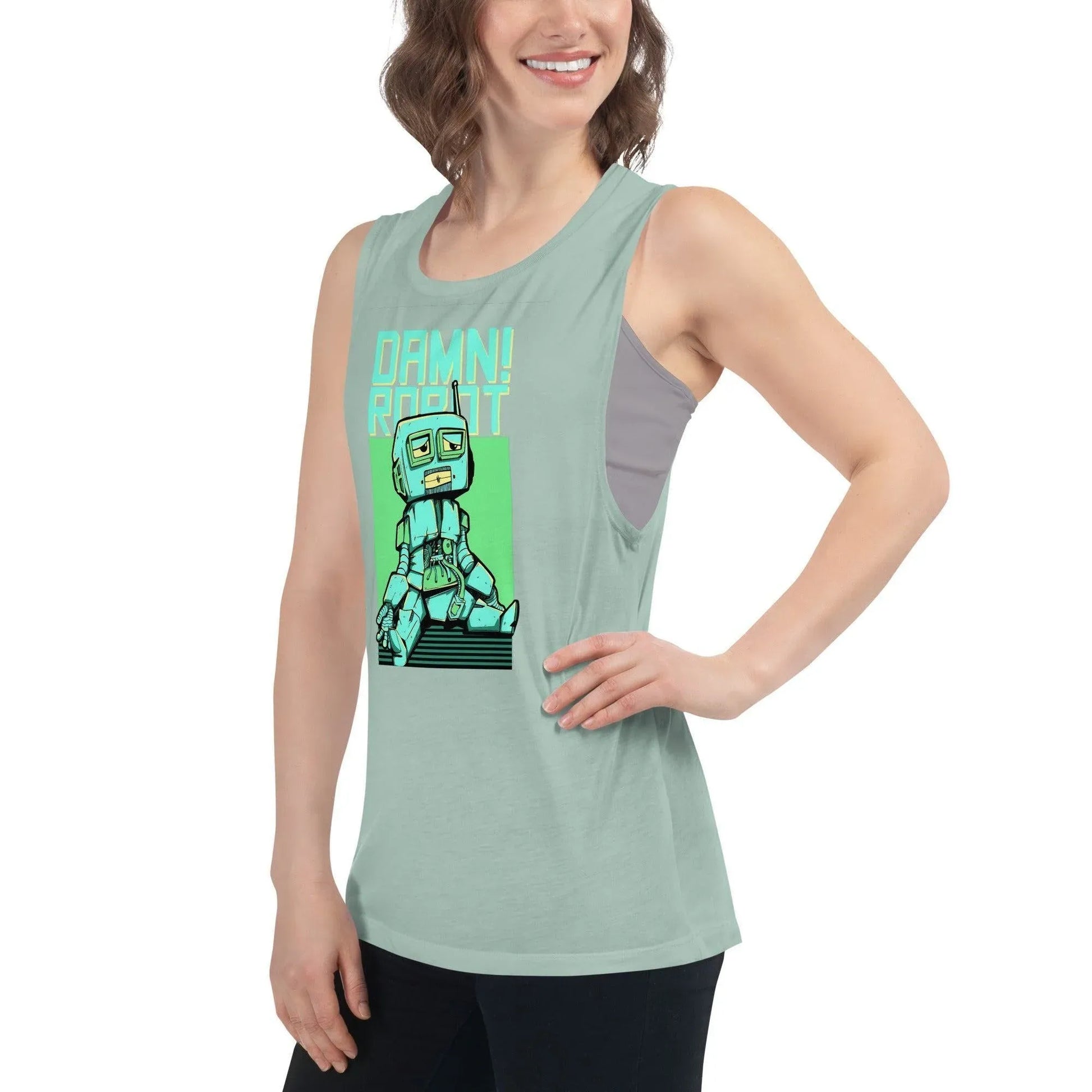damn-robot-damen-tank-top-tank-top-jlr-design-14 - JLR Design