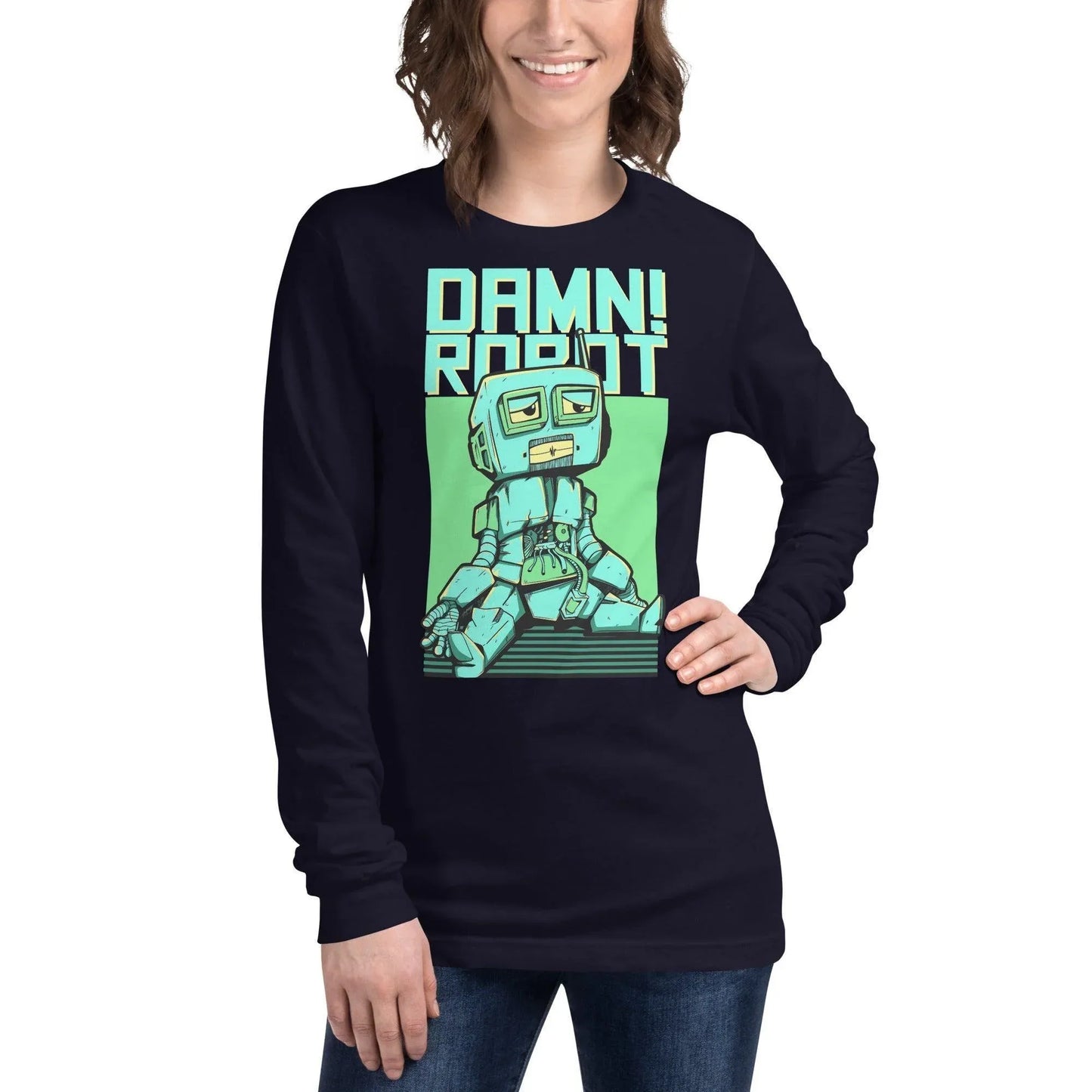 damn-robot-langarmshirt-langarmshirt-jlr-design-5 - JLR Design