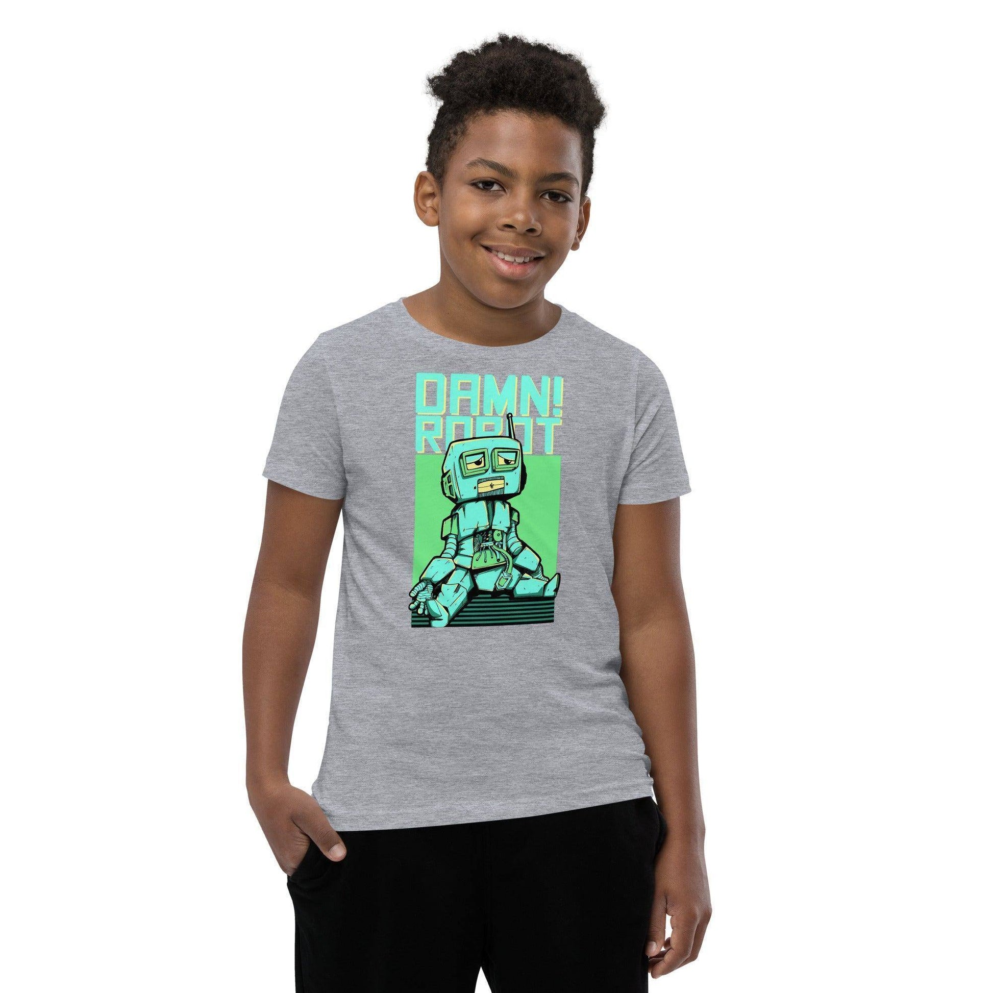 damn-robot-t-shirt-fur-jugendliche-t-shirt-jlr-design-16223 - JLR Design
