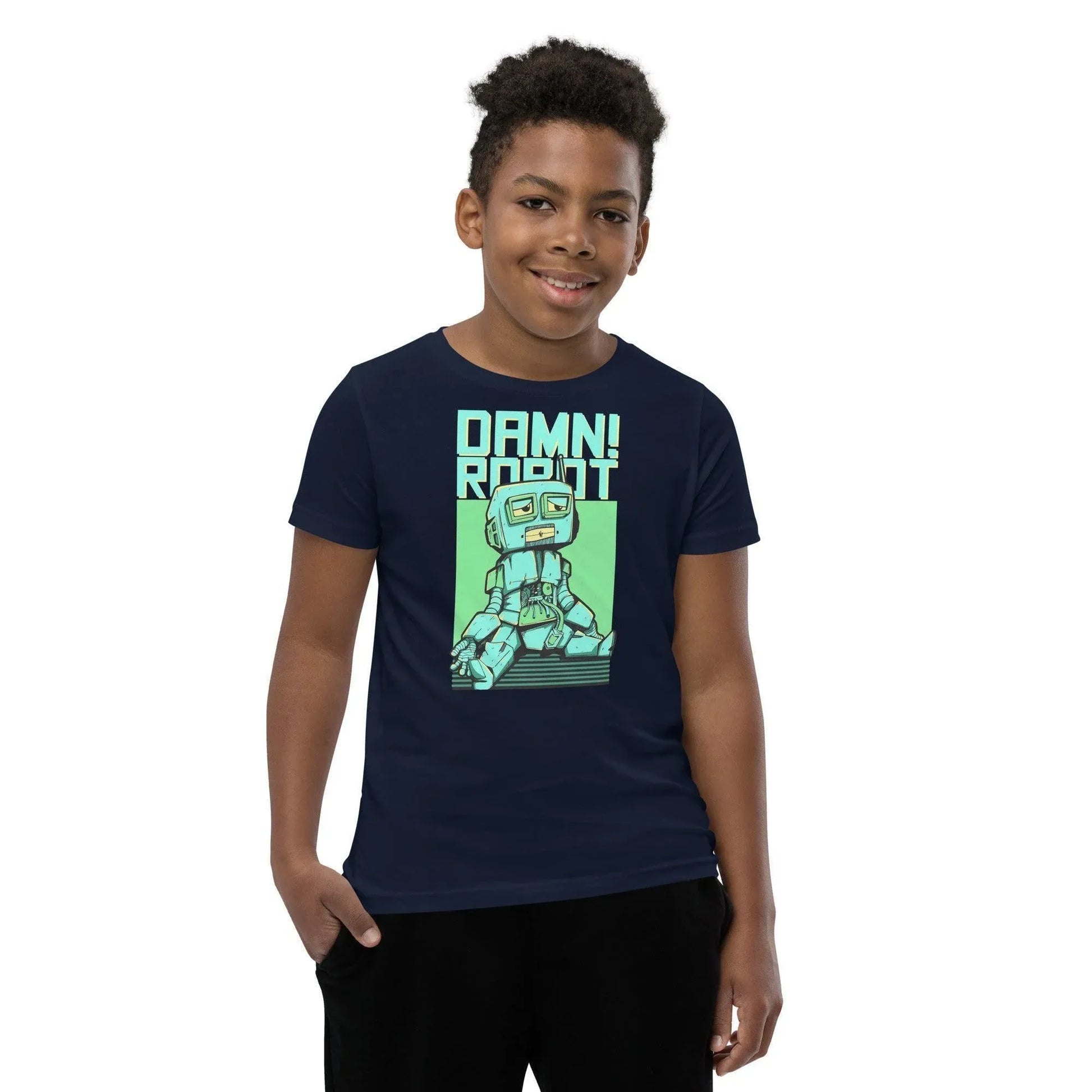damn-robot-t-shirt-fur-jugendliche-t-shirt-jlr-design-29928 - JLR Design