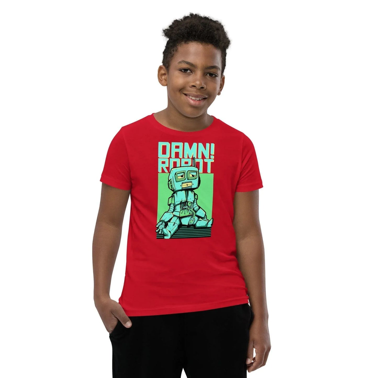 damn-robot-t-shirt-fur-jugendliche-t-shirt-jlr-design-53625 - JLR Design