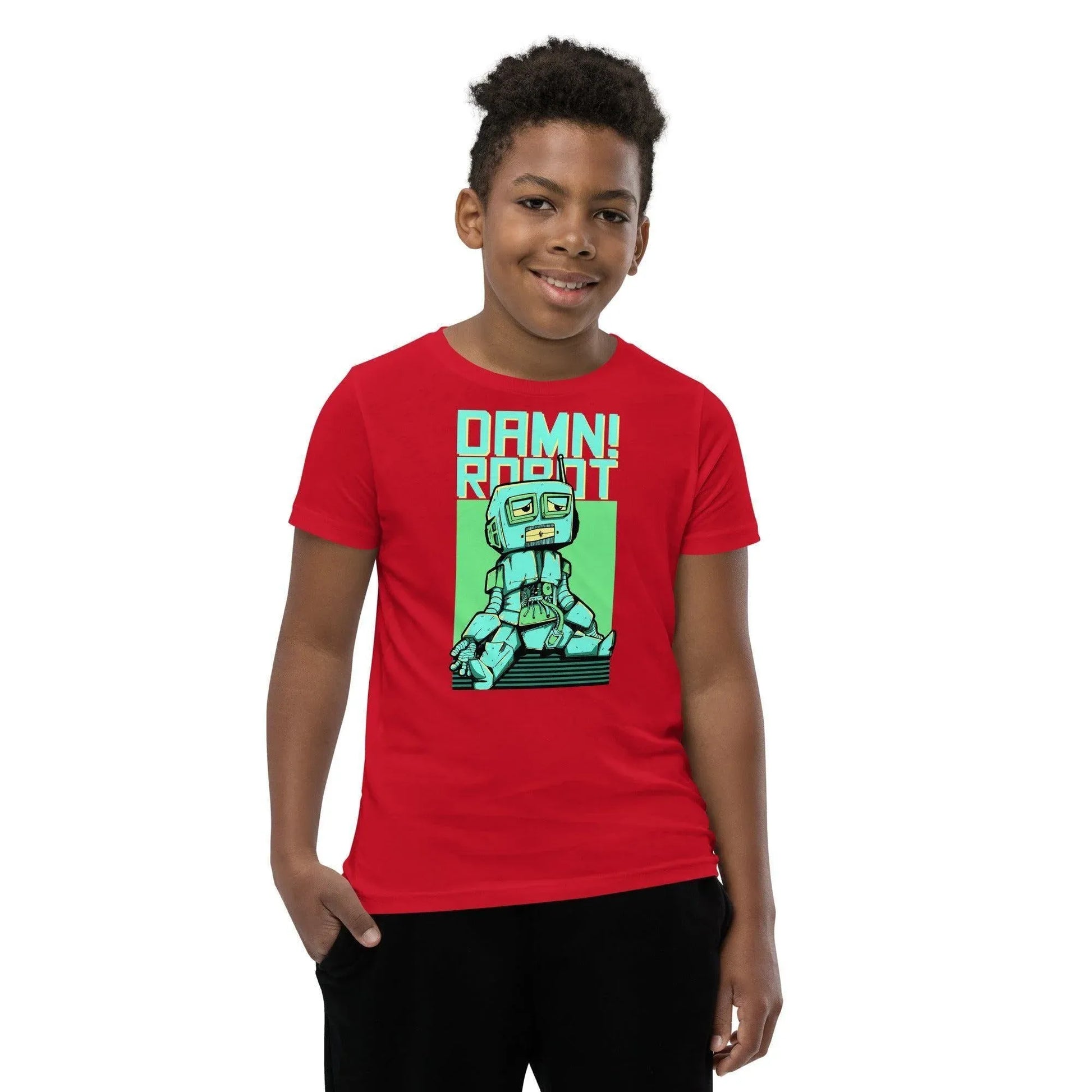damn-robot-t-shirt-fur-jugendliche-t-shirt-jlr-design-53625 - JLR Design
