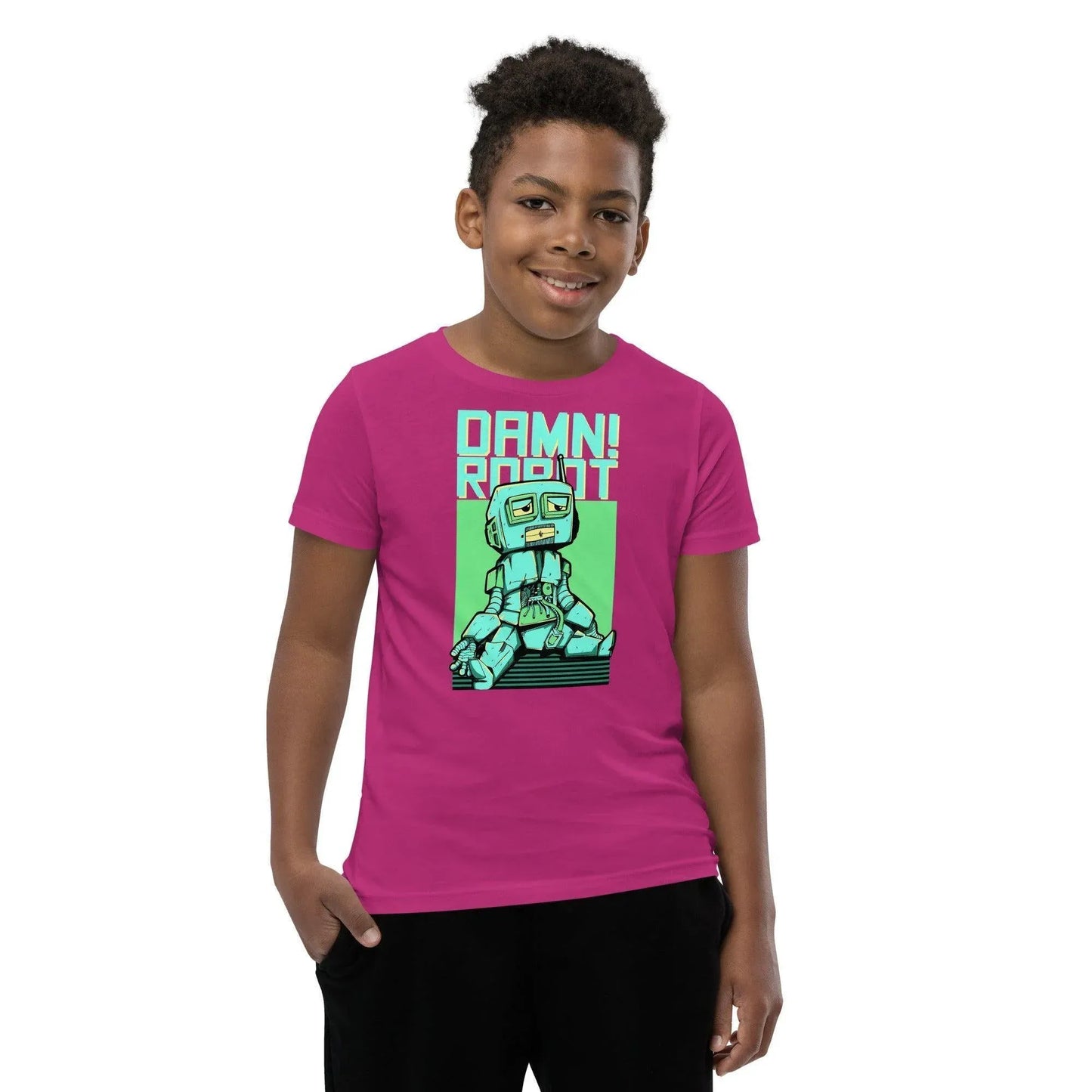 damn-robot-t-shirt-fur-jugendliche-t-shirt-jlr-design-68707 - JLR Design