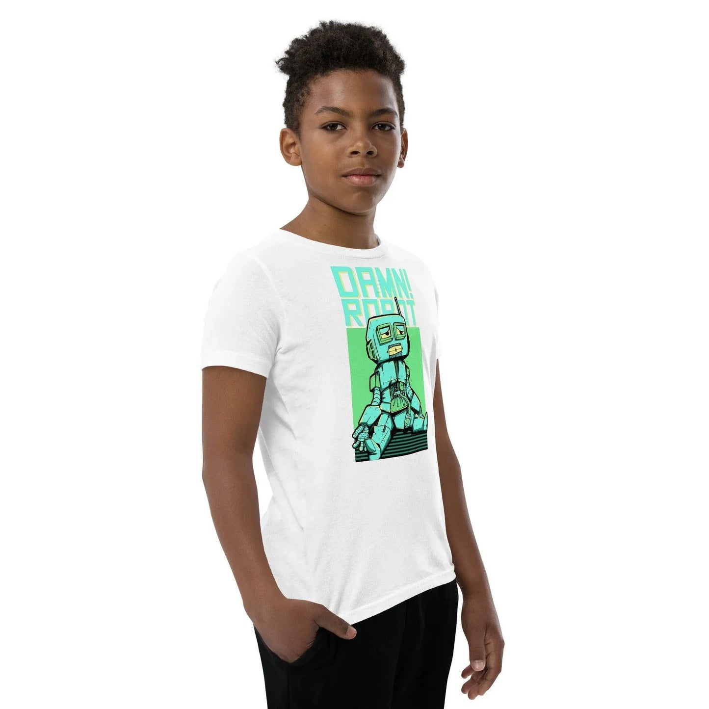damn-robot-t-shirt-fur-jugendliche-t-shirt-jlr-design-94231 - JLR Design