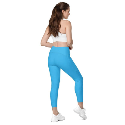 deep-sky-blue-damen-v-bund-leggings-mit-taschen-v-bund-leggings-jlr-design-8 - JLR Design