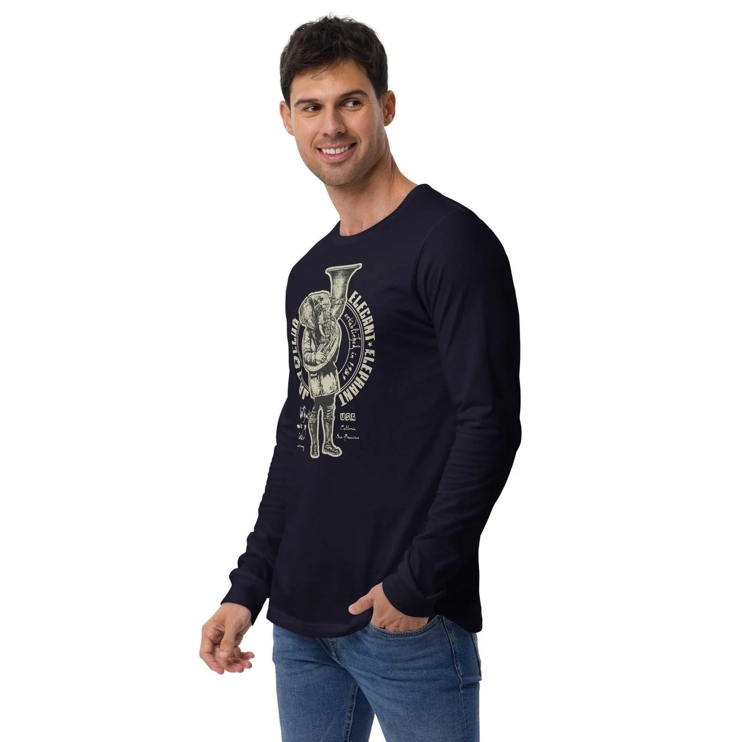 elegant-elephant-langarmshirt-langarmshirt-jlr-design-7 - JLR Design