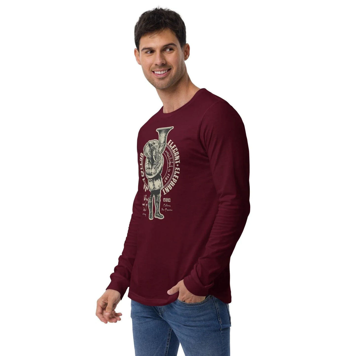 elegant-elephant-langarmshirt-langarmshirt-jlr-design-9 - JLR Design