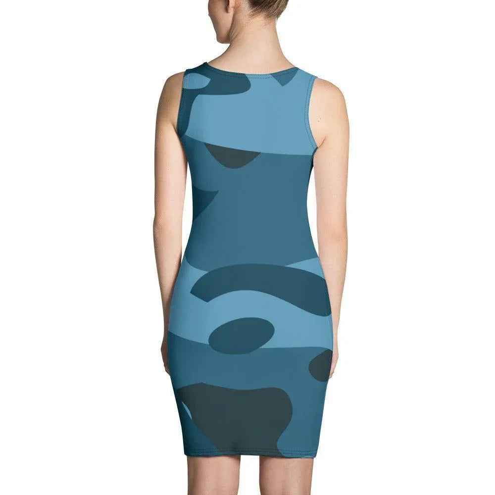 enganliegendes-blaues-camouflage-kleid-kleid-jlr-design-2 - JLR Design