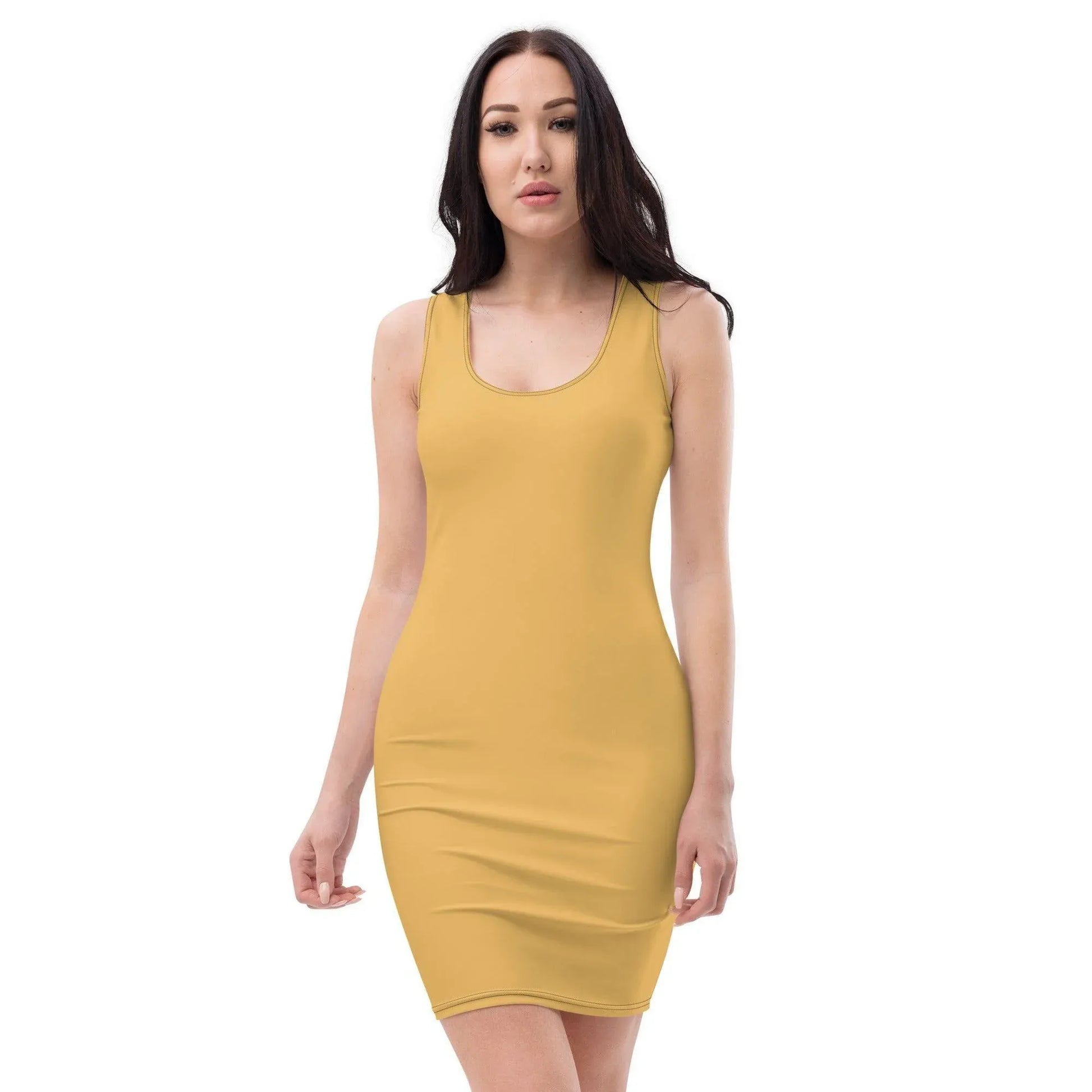enganliegendes-harvest-gold-kleid-kleid-jlr-design-2 - JLR Design