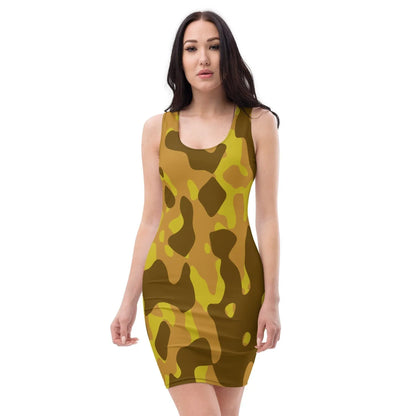 enganliegendes-yellow-camouflage-kleid-kleid-jlr-design-1 - JLR Design