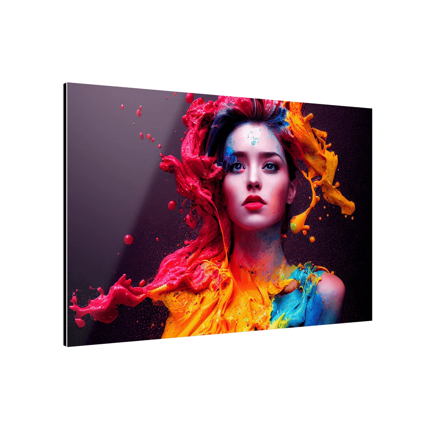farbenfrohe-frau-metall-poster-60x40cm-metallposter-jlr-design-1 - JLR Design