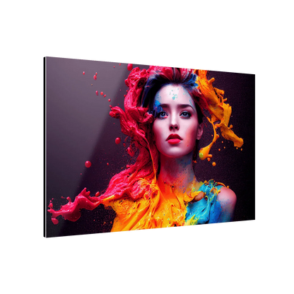 farbenfrohe-frau-metall-poster-60x40cm-metallposter-jlr-design-1 - JLR Design