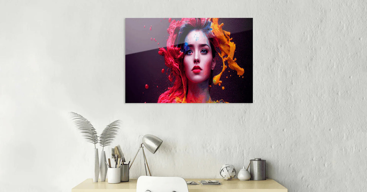 farbenfrohe-frau-metall-poster-60x40cm-metallposter-jlr-design-3 - JLR Design