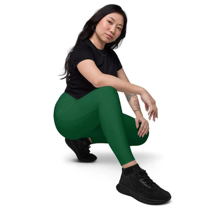 forest-green-damen-v-bund-leggings-mit-taschen-v-bund-leggings-jlr-design-4 - JLR Design