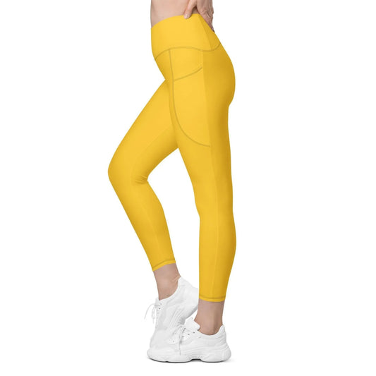 gelbe-damen-v-bund-leggings-mit-taschen-v-bund-leggings-jlr-design-1 - JLR Design