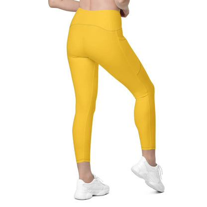 gelbe-damen-v-bund-leggings-mit-taschen-v-bund-leggings-jlr-design-3 - JLR Design